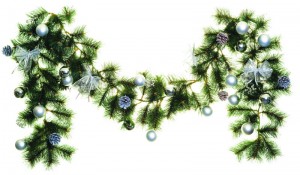 Silver Bauble & Mesh Garland